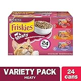 Purina Friskies Gravy Wet Cat Food Variety Pack, Prime Filets Meaty Favorites - (24) 5.5 oz. Cans