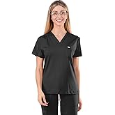Meidiero Scrub Tops Women , Slim-fit Medical Shirts, Soft Stretch & Wrinkle-Resistant Women's Scrub Tops with 2 Chest Pockets