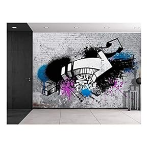 Colorful Graffiti Large Wall Mural Removable Peel and Stick Wallpaper