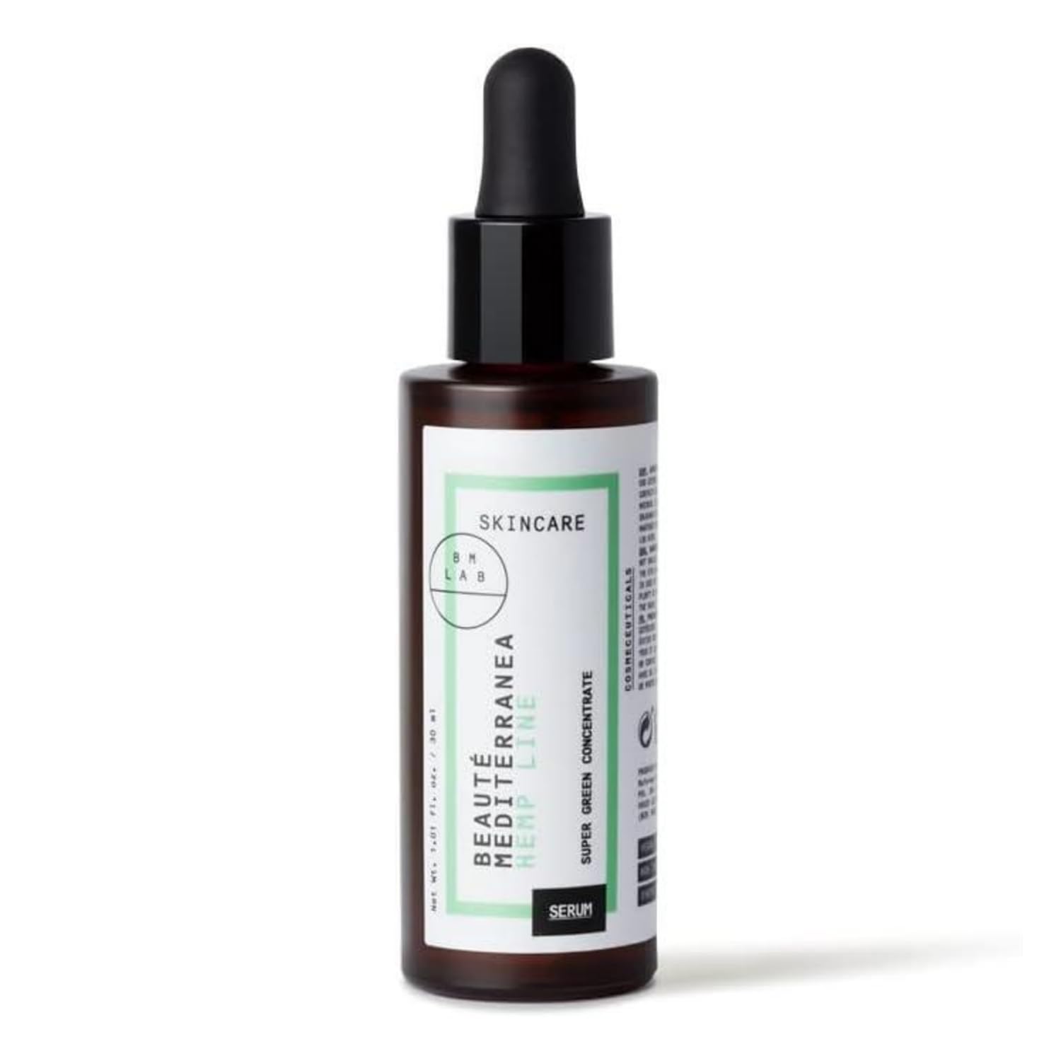 Beauté Mediterranea Super Green Concentrate Serum 30ml - Radiant Glow Vitamin C Serum - Crafted with Hechy Complex - Go-to Acne Serum - Radiant & Nourished Skin