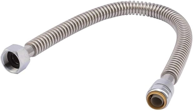 Sharkbite Ss3088flex12lf Water Heater Connector Push To Connect Copper Pex Cpvc Corrugated Stainless Steel Hose 3 4 Inch X 3 4 Inch Fip X 12 Inch Amazon Com
