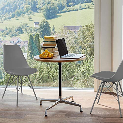 JUMMICO Kitchen Dining Chair with Soft Padded Mid Century Shell Side Chair Armless Tulip Chair