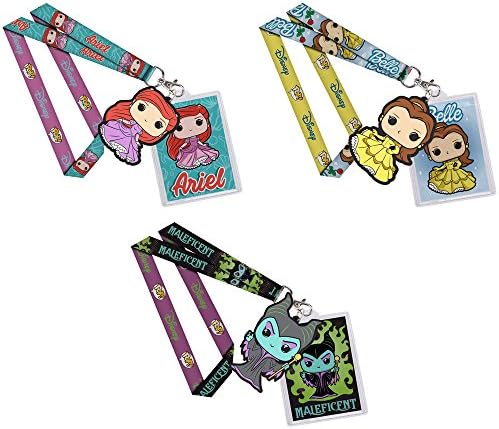 Funko Lanyard - Disney Series 1 - SET OF 3 (Belle, Ariel &amp; Maleficent)