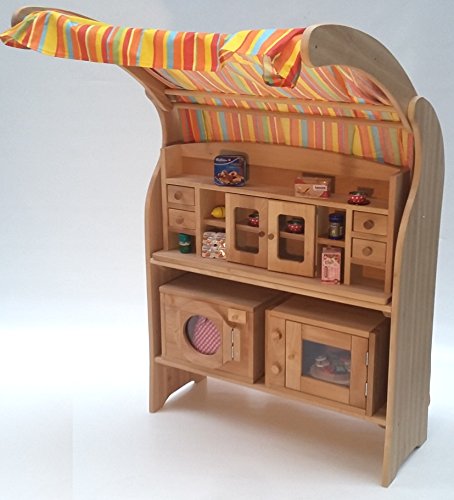 Holzspielzeug Peitz Kinder-Massivholz-Spielständer 1020.1N - eine Seite Spielhaus - Kaufmannsladen – Bild 6