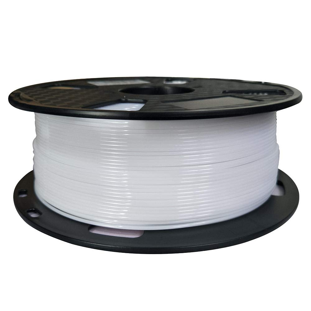 CC3D Easy Print White PETG Filament 1.75mm 1KG 3D Printing Filament 2.2lbs Spool 3D Printer Material Fit Most FDM Printer White Color