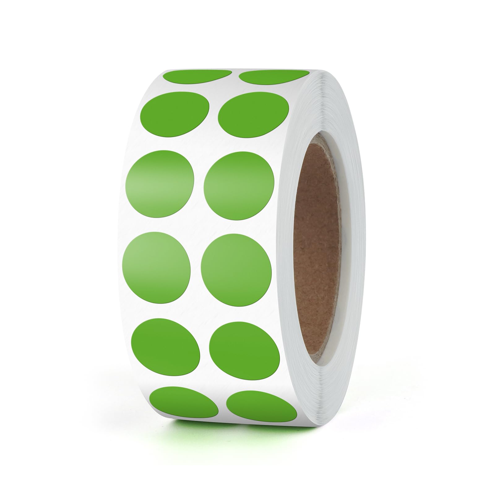 Round Stickers Green 13mm Circle Labels with Color Coding Dot Sticker Waterproof Removable Roll of 2000