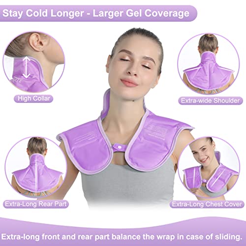 Relief Expert Large Neck Shoulder Ice Pack for Injuries Reusable Gel