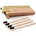 Bamboo Toothbrushes Pack of 4 - Charcoal Infused Soft BPA Free Dupont Tynex Bristles - Eco friendly Toothbrush, Organic & 100% Biodegradable Toothbrush for Adults, Individually Numbered by Ecobroosh