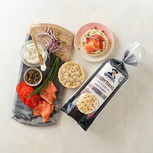 QUAKER RICE CAKES, EVERYTHING BAGEL, 5.9 OUNCE BAG