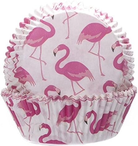 Yolli Pink Flamingo Cupcake Cases x60 Muffin Baking Cups Bake Off