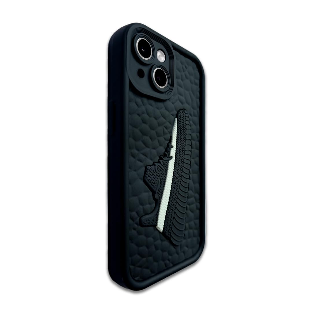 WUFEIWU Cool Design Phone Case for iPhone 15 Case for Boys Men Women Sneaker Aesthetic Funny Street Shockproof Sports Designer Cases Compatible with iPhone 15 Black