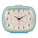 Lily's Home Quiet Non-Ticking Silent Quartz Vintage/Retro Inspired Analog Alarm Clock - Blue