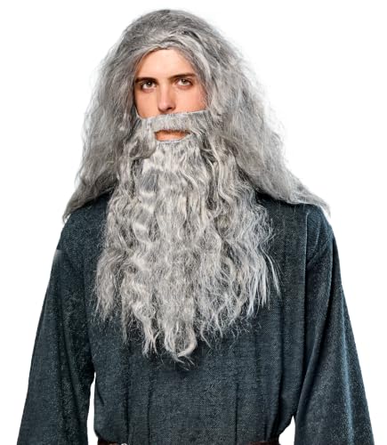 Rubies El Señor de los Anillos El Hobbit: Kit de barba Gandalf para adultos, talla única