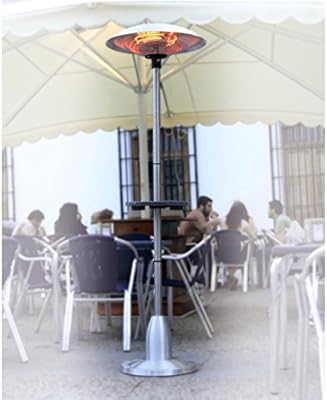 Fire Mountain Halogen Electric Patio Heater With Table Amazon Co