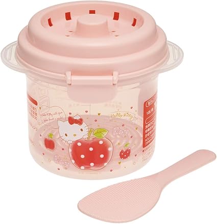 Amazon Co Jp スケーター 電子レンジ炊飯器 ご飯メーカー 1合 スノコ付 ハローキティ ハピネスガール サンリオ 640ml Udg1 ホーム キッチン