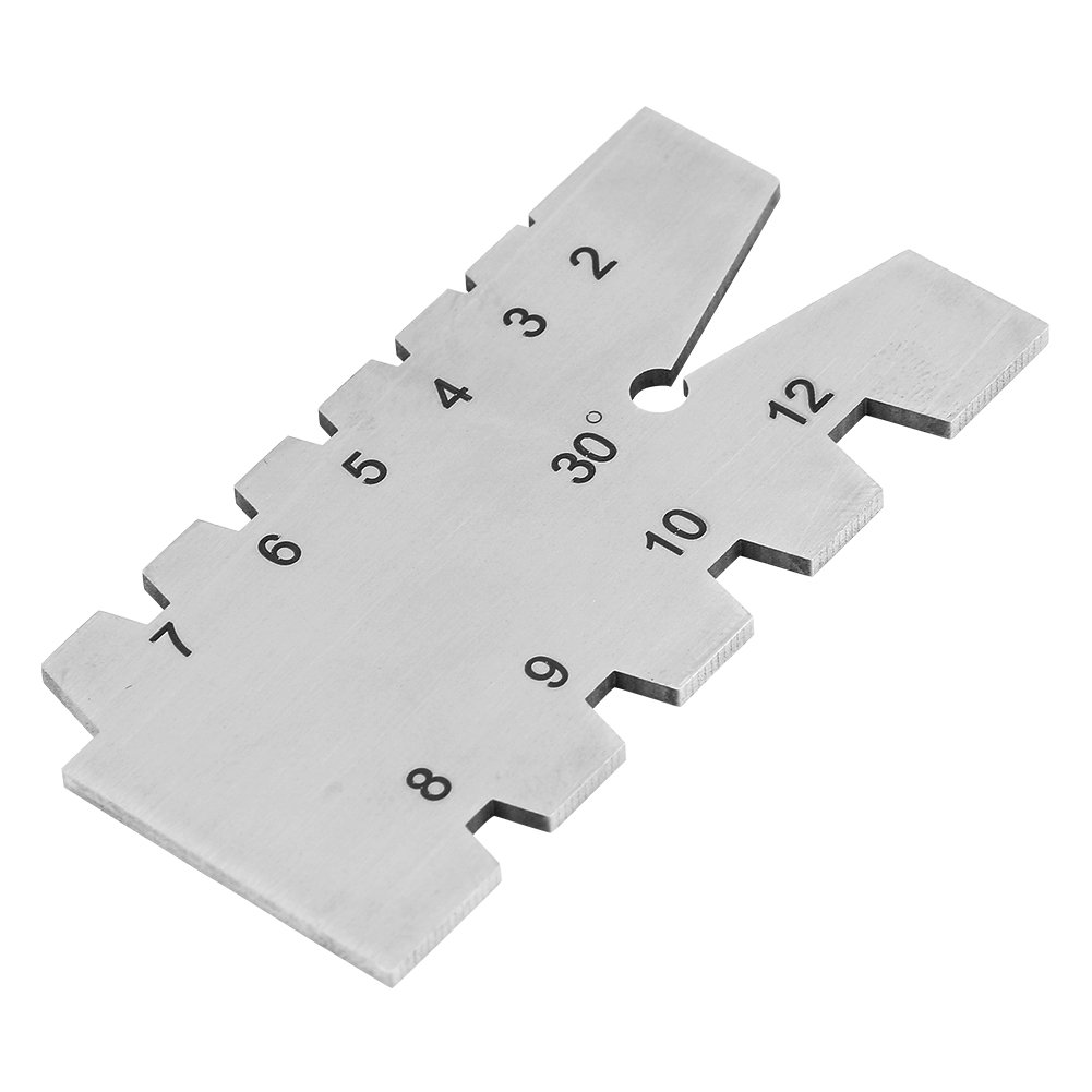 30 degree Thread Gauge,2-12mm Stainless Steel Pitch Gauge,Screw Thread Gage,for Grinding Gage Inspection Measuring Tool
