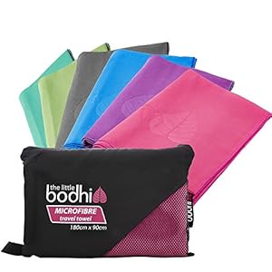 Microfaser Handtuch 180cm x 90cm – Packtowl/Camping/Yoga/Sportstücher – Microfibre travel Towel (Pink/Rosa)