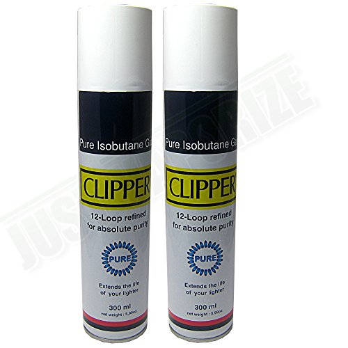 Clipper 12-Loop Refined Butane Gas – 300ml (2 Cans)