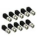 Superadapter 10 Pack Coaxial Camera Vedio BNC Male Balun Connector for Coax CAT5 to CCTV