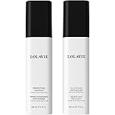 LolaVie Jen's Glossy Perfection Set - Includes Glossing Detangler (5 oz) & Perfecting Leave-In Conditioner (5 oz) - 450-Degree Heat Protectant - Vegan, Cruelty Free, Color Safe - All Hair Types