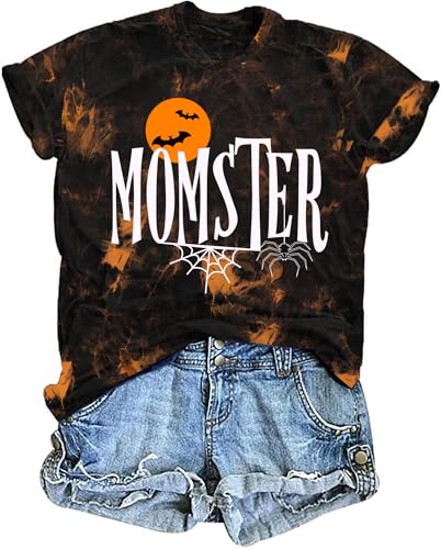 Ithalt Women Momster T-Shirt Fall Gift