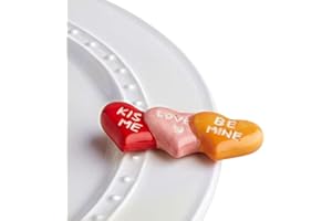 NF NORA FLEMING Nora Fleming Hand-Painted Mini: Conversation Hearts (Triple Hearts) A178