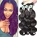 Msbeauty Hair 10A Brazilian Virgin Hair Body Wave 3 Bundles 14 16 18 inch Unprocessed Virgin Human Hair Weave Virgin Hair Extensions