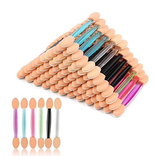300PCS Disposable Dual Sides Eye Shadow Sponge Applicators, Makeup