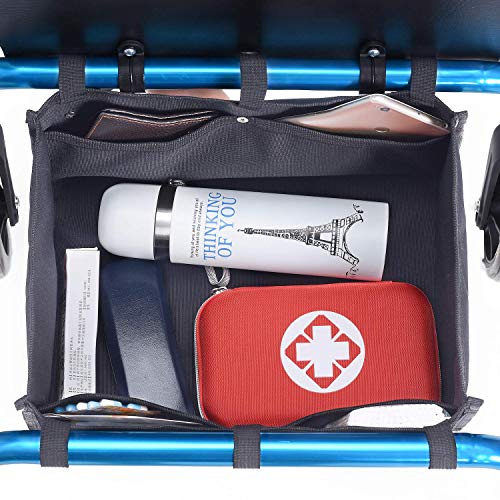 Under Seat Rollator Bag, 1680D Fabric Durable & Reliable Rollator Tote for Four Wheel Rollator or Walker - 12.5" Long x 8.5" Wide x 5.5" High