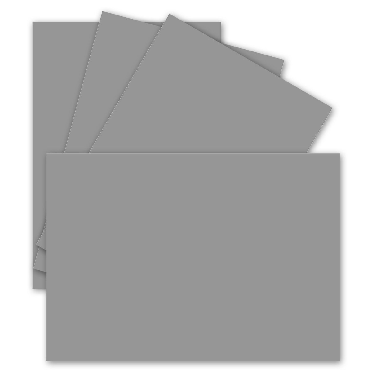 FarbenFroh by GUSTAV NEUSER 50 single cards DIN A6-10.5 x 14.8 cm 240 g/m² graphite grey/dark grey construction cardboard craft paper craft cardboard craft cards blank postcards — image 1