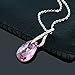 Gem Stone King Infinity Pink Ribbon Spring Rose Pendant Made with Crystals