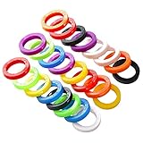 eBoot 24 Pack Key Identifier Rings Plastic Key Cap Sleeve Rings 8 Colors