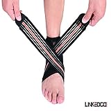 LinkedGo Ankle Compression Support Breathable Ankle Brace for Running Basketball Ankle Sprain Fatigue (One Size) (Right)