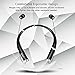 Eleovo Foldable Bluetooth Headphones Retractable Earbuds Neckband Headsets Build in Mic Noise Cancelling Earphones Call Vibrate Alert, Carrying Bag, for Cell Phone/Tablets/TV
