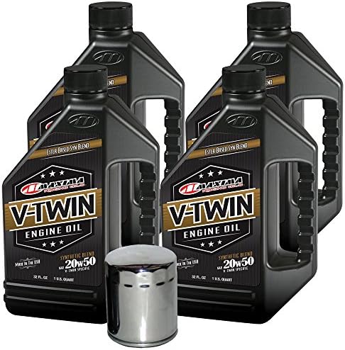 MaximaHiflofiltro VTEOCK26 Synthetic Blend Engine Oil Change Kit for Harley Davidson Evolution V-Twin