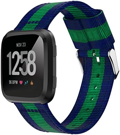 Wenicaca Nylon Replacement Band for Fitbit Versa,Multi-colors Wristband Clasp Sports Strap
