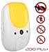 SANIA Pest Repeller - Electronic ultrasonic deterrent for inside your home, features relaxing amber night light - effective sonic defense repellant keeps roaches mosquitoes mice bugs away (White)