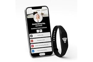 SHAREWEAR Digital Business Card Bracelet, Tap to Share Bracelet, Medical Alert Bracelet, Fundraising Bracelets, Networking Bracelet, Compatible with iPhone and Android