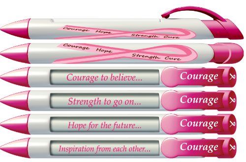 Greeting Pen Courage Breast Cancer Awareness Pens With Rotating