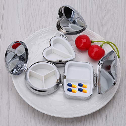 JUNESUN 1PC Pillbox Medicine Container Key Chain Tablet Storage Case Key Ring Pill