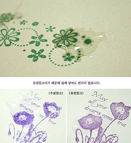 Miraclekoo Washable Craft Ink Pad Finger Ink Pad Stamps Partner Craft Stamp Pad 15 DIY Assorted Color - Pink,Yellow,Purple,Coffee,Green,Blue,Red and so on - Thumbnail 3