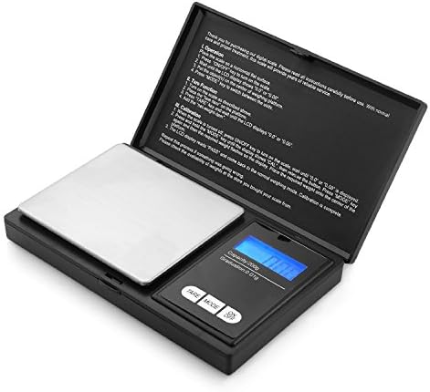 Elite Digital Pocket Scale 200 x 0.01g, with Back-lit LCD Display, Mini Digital Weighing Scale 200g for Jewelry Coins Reload and Kitchen Scale