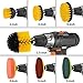 Conthfut Scrub Brush Drill-8Piece Drill Brush Attachment Set, Scrubber Brush Pads & Sponge Power Car Drill Scrubbing Brush for Bathroom Shower Scrubbing Kitchen & Automobile