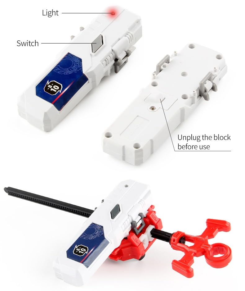 Battling Top Set, Burst Gyro Toys 12 Spinning Tops 2 Launchers Combat Battling Game with Portable Storage Box Gift for Kids Children Boys 649