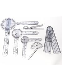 Conjunto de 6 pieza Spinal Finger Goniometer Transportador Regla 360 grados 12 inch 8 inch...