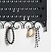 Mango Steam Wall Mounted Closet/Wardrobe Display Hanger Organizer for Jewelry & Earrings With Hooks for Necklaces, Bracelets, Accessories - Black