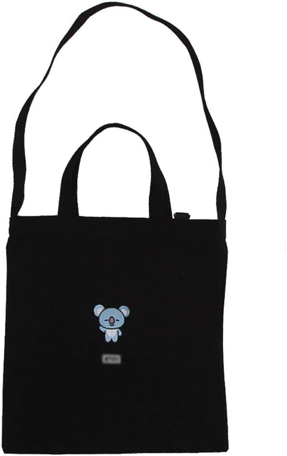Kpop Bangtan Boys Bangtan Boys Canvas Handbags Simple Casual Top Handle Tote Bag Cooky TATA CHIMMY Crossbody Shoulder Bag Shopping Work Bag Women's Totes Tote Bag Printed Canvas Bag (KOYA)