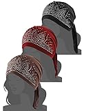 I wish Women's Scarf Pre Tied Chemo Hat Beanie Turban Headwear for Cancer Patients (3 Pack)