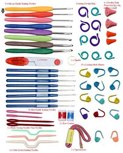 1 ELINKA+Ergonomic+Knitting+Organizer+Scissors