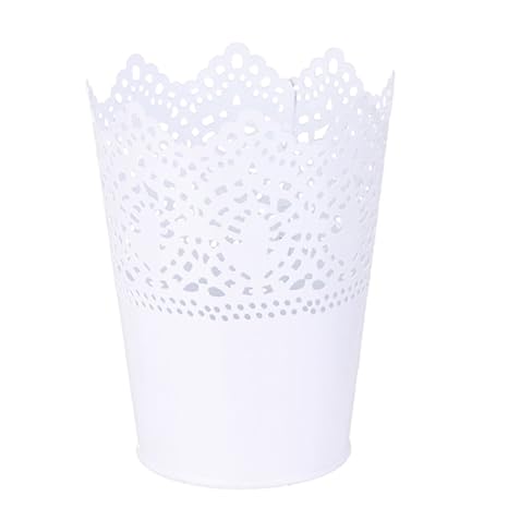 Metall Schneiden Pflanze Vase Topf Stift Make-up Bürstenhalter Schreibtisch Ordentlich Organizer Veranstalter Aufbewahrungsko